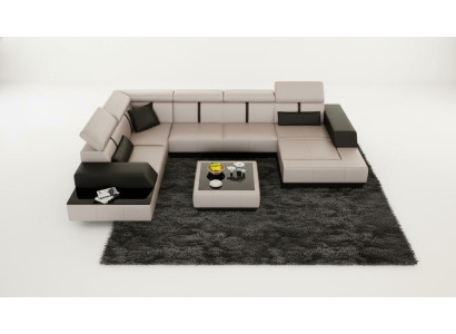 Sofa skórzana + USB Żywy krajobraz Sofa Narożnik kanapa Narożnik Skórzana kanapa Plakat Narożnik Kanapa Nowość