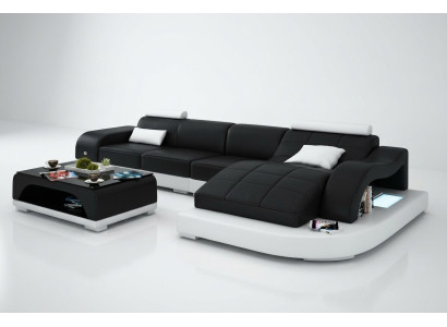 Żywy krajobraz Narożnikowa kanapa Sofa z USB Sofa skórzana Sofa designerska Siedziba Podkładka New 3375