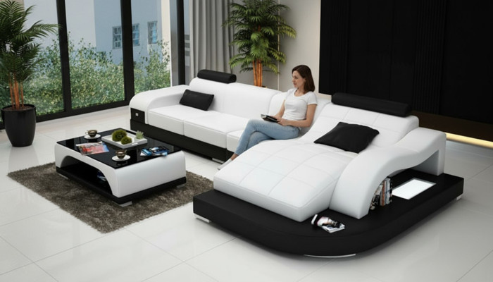 Można go używać do podłączenia do USB Podkładki Zestaw narożny Żywy krajobraz Narożna kanapa designerska sofa PHM3375