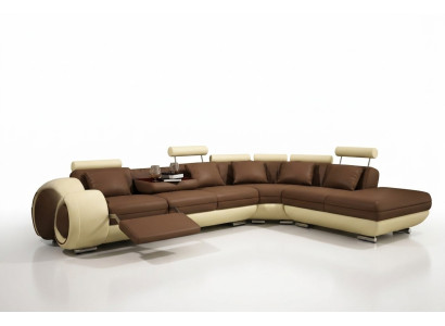 Skórzana sofa z USB Żywy krajobraz Narożnikowa kanapa Narożnik Ustaw Design Modern Sofa A1163C