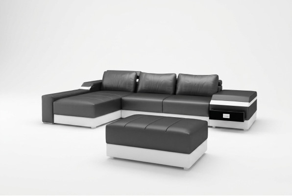 Narożnik kanapa + USB Narożnik Sofa Kanapa Podkładka Skóra Ustawić Żywy krajobraz Szezlong