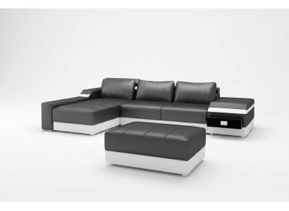 Narożnik kanapa + USB Narożnik Sofa Kanapa Podkładka Skóra Ustawić Żywy krajobraz Szezlong