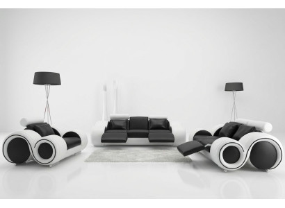 Skórzana sofa na USB Żywy krajobraz 3+2+1 miejsce siedzące Ustawić Design Modern Sofa A1163D