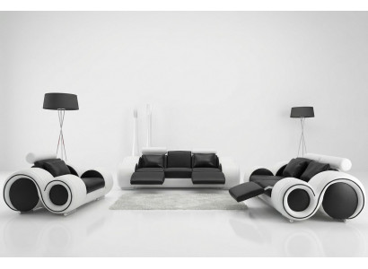 Skórzana sofa na USB Żywy krajobraz 3+2+1 miejsce siedzące Ustawić Design Modern Sofa A1163D