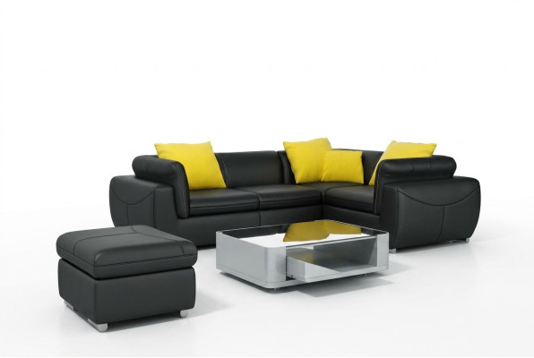Skórzana sofa z USB Żywy krajobraz Narożnikowa kanapa Narożnik Ustaw Design Nowoczesna Sofa F3014C