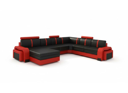 Narożnik kanapa narożnikowa NOWOŚĆ Sofa Żywy krajobraz Podkładka skórzana sofa z USB skórzany pakiet
