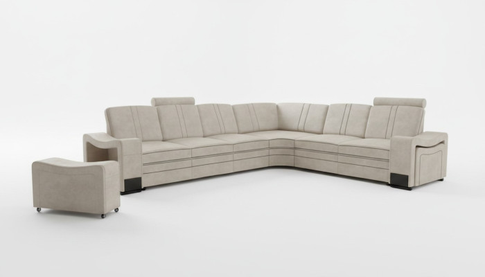 Materiał Couch Włókienniczy Podkładka Narożnik Sofa + USB Narożnikowa kanapa Żywy krajobraz Sofa materiałowa