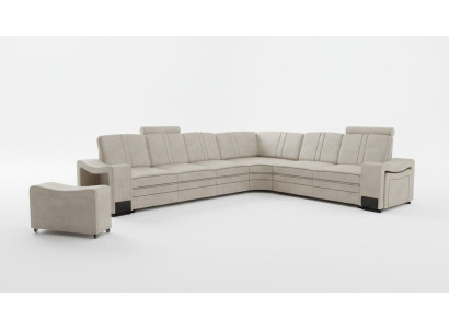 Materiał Couch Włókienniczy Podkładka Narożnik Sofa + USB Narożnikowa kanapa Żywy krajobraz Sofa materiałowa