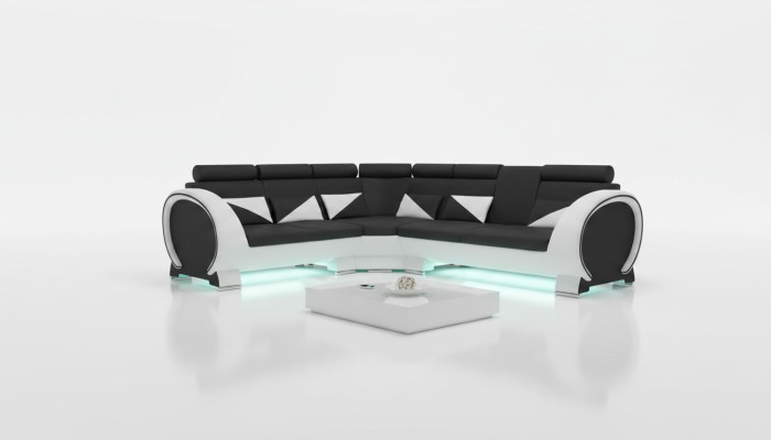 Narożnikowa kanapa z USB skórzana sofa skórzana sofa narożna designerska sofa Skóra Couch "VIGO”