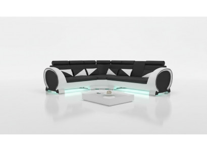 Narożnikowa kanapa z USB skórzana sofa skórzana sofa narożna designerska sofa Skóra Couch "VIGO”