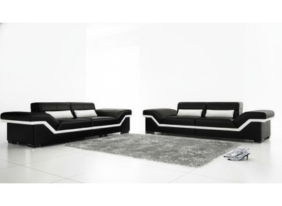 Skórzana sofa USB Sofa 3+3 miejsce do siedzenia Design Sofa Podkładka Skóra Ustawić Couch
