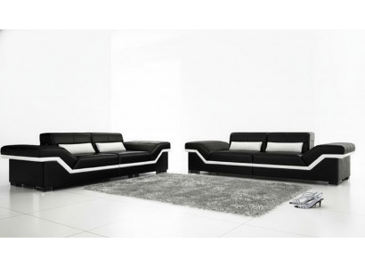 Skórzana sofa USB Sofa 3+3 miejsce do siedzenia Design Sofa Podkładka Skóra Ustawić Couch