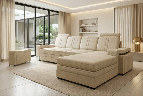 Kanapa tekstylna z USB Sofa materiałowa kanapa Narożnikowa kanapa Sofa Podkładka Ustawić Narożnik Nowość