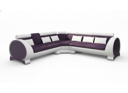 Narożnikowa kanapa VIGO „LT01” Narożnik sofa USB Zestaw narożny skórzana sofa Skóra Włókienniczy Materiał