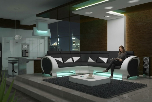 Projektant Narożnikowa kanapa Żywy krajobraz Sofa + Podkładka USB Ustawić Sofy Lounge Sofy