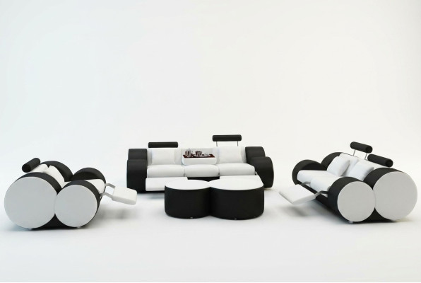 Skóra Zestaw sofowy z USB komplet wypoczynkowy zestaw tapicerowany sofa 3/2/1 miejsce do siedzenia Relaks
