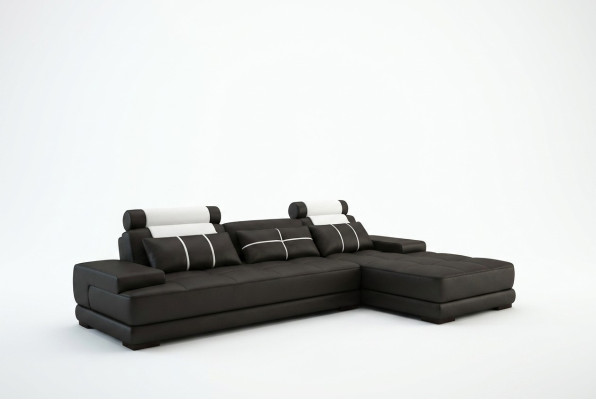Sofa skórzana Narożnikowa kanapa Sofa + Podkładka USB Narożnik Designerskie Sofy Kanapy Nowy Paryż Biały