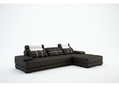 Sofa skórzana Narożnikowa kanapa Sofa + Podkładka USB Narożnik Designerskie Sofy Kanapy Nowy Paryż Biały