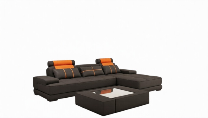 Skórzana sofa Narożnikowa kanapa Sofa z USB Podkładka Narożnik Designerskie Sofy Kanapy New Paris S/O