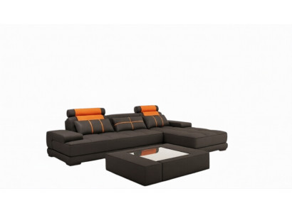 Skórzana sofa Narożnikowa kanapa Sofa z USB Podkładka Narożnik Designerskie Sofy Kanapy New Paris S/O