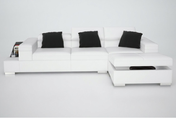 Skórzana sofa sofa z USB Żywy krajobraz Narożnikowa kanapa Narożnik Ustawić Design Modern K5006D