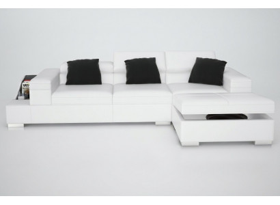 Skórzana sofa sofa z USB Żywy krajobraz Narożnikowa kanapa Narożnik Ustawić Design Modern K5006D