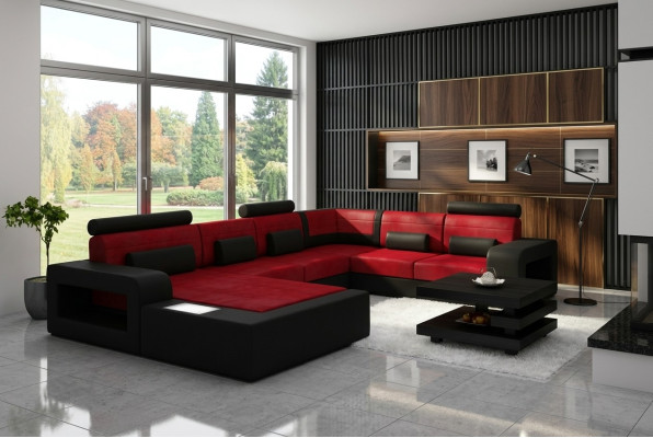 Sofa na USB Materiał Włókienniczy Skóra Sofa do Oświetlenia Żywego krajobrazu Na wymiar