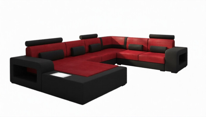 Sofa na USB Materiał Włókienniczy Skóra Sofa do Oświetlenia Żywego krajobrazu Na wymiar