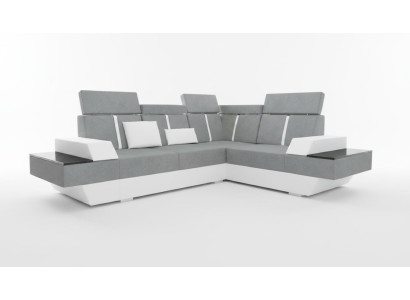 Projektant Narożnikowa kanapa Żywy krajobraz Sofa z USB Couch Materiał Włókienniczy Skóra Opatentowany