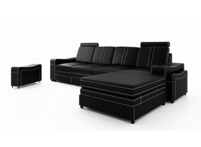 SKÓRZANA SOFA USB SKÓRZANA SOFA NAROŻNA Żywy krajobraz Narożnikowa kanapa Ustawić SOFA Wykonanie na miarę