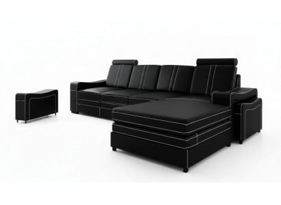 SKÓRZANA SOFA USB SKÓRZANA SOFA NAROŻNA Żywy krajobraz Narożnikowa kanapa Ustawić SOFA Wykonanie na miarę