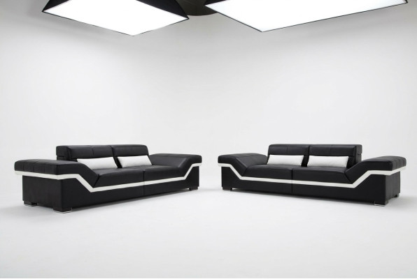 SOFA SKÓRZANA SOFA 3+3 + USB Podkładka Skóra Ustawić ZESTAW SOFA Wykonane na miarę