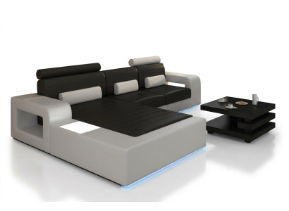 Skóra NAROŻNIK Ustawić z USB, SKÓRZANA KANAPA Wykonane na miarę SOFA Ustawić Narożnikowa kanapa
