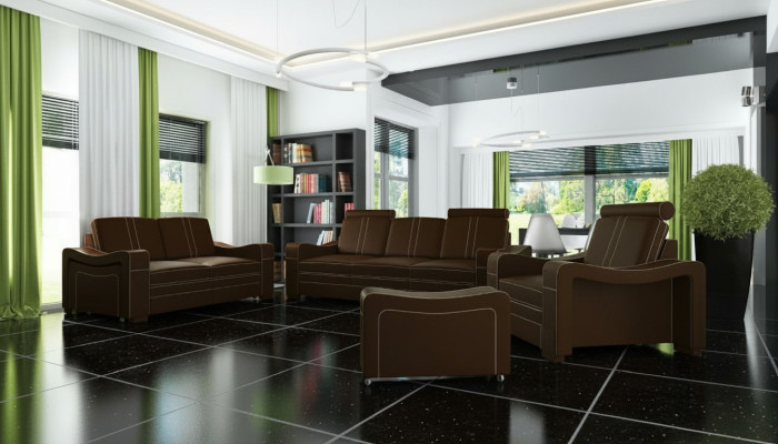SOFA SKÓRZANA Wykonane na miarę SOFA SOFA 3+2+1 USB COUCH Ustawić ZESTAW TAPICEROWANY Nowość
