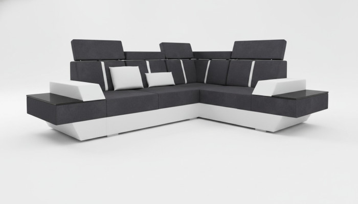 Design Narożnikowa kanapa + USB Żywy krajobraz Sofa Narożnikowa kanapa Materiał Skóra Wykonane na miarę Nowy