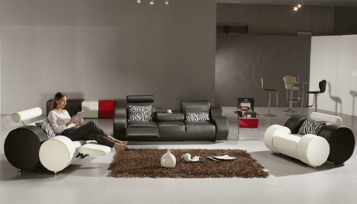 SOFA SKÓRZANA z USB Skóra Ustawiona 3+2+1 miejsce siedzące ZESTAW TAPICEROWANY SOFA PROJEKTANTOWA NOWOŚĆ