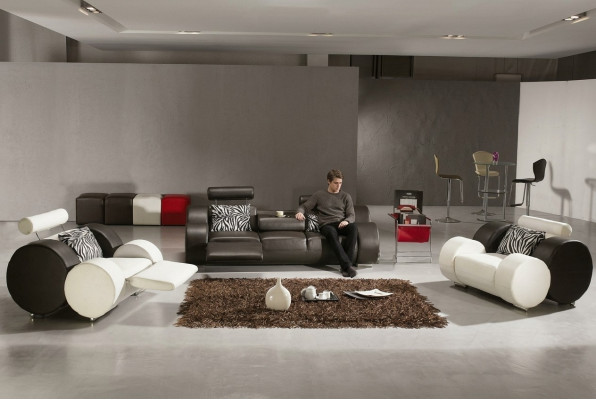 SOFA SKÓRZANA Skóra COUCH 3+2+1 z USB ZESTAW TAPICEROWANY SOFA PROJEKTANTOWA NOWOŚĆ Ustawić