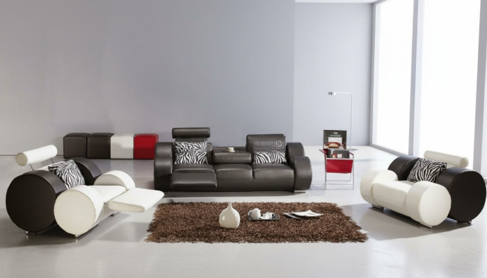 SOFA SKÓRZANA Skóra COUCH 3+2+1 z USB ZESTAW TAPICEROWANY SOFA PROJEKTANTOWA NOWOŚĆ Ustawić
