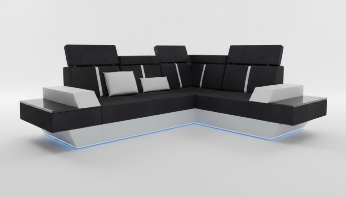 Design Żywy krajobraz Sofa Narożnikowa kanapa USB Materiał Włókienniczy Skóra Wykonane na miarę Narożnikowa kanapa