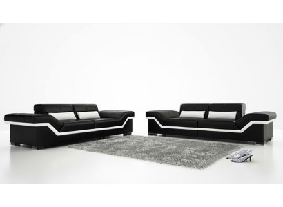 Skórzana sofa USB Wykonane na miarę Sofa 3+3 miejsce do siedzenia Design Sofa Podkładka Skóra Ustawiona