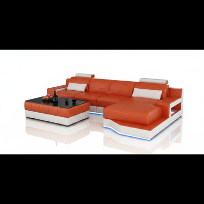Skórzana sofa sofa USB funkcja łóżka New Echsofa New Wykonane na miarę