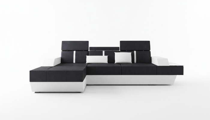 Sofa materiałowa Narożnikowa kanapa Sofa tekstylna Sofa + USB Żywy krajobraz Podkładka wykonana na wymiar
