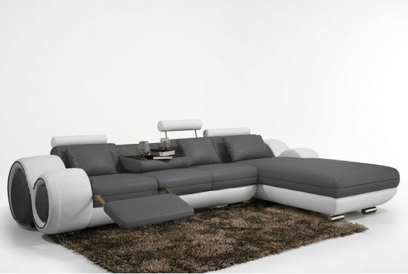 Narożnikowa kanapa USB Żywy krajobraz Kanapa Sofa skórzana Sofa Ustawiona wykonana na wymiar