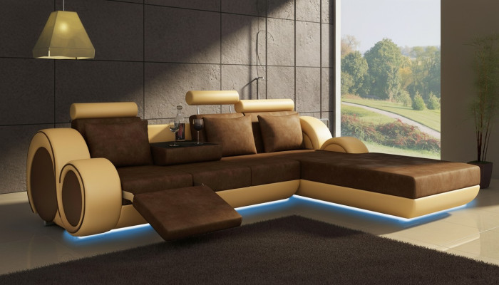 SOFA TEKSTYLNA Ustaw NAROŻNIK USB Wykonane na miarę Żywy krajobrazu ZESTAW KANAPY