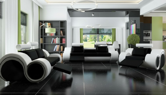 Sofa z USB,Podkładka Ustawić 3+2 Siedziba designerska sofa skórzana sofa szyta na wymiar