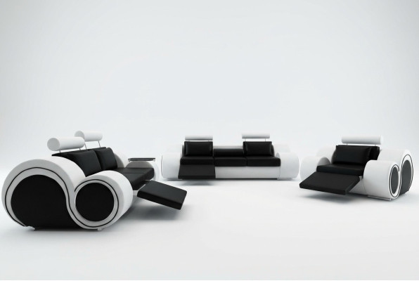 Sofa z USB,Podkładka Ustawić 3+2 Siedziba designerska sofa skórzana sofa szyta na wymiar