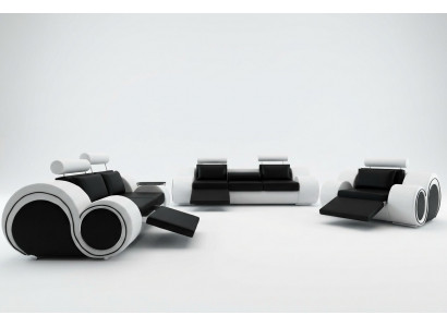 Sofa z USB,Podkładka Ustawić 3+2 Siedziba designerska sofa skórzana sofa szyta na wymiar