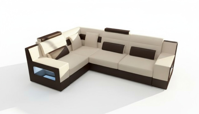 Żywy krajobraz Sofa USB Podkładka Narożnik Narożnikowa kanapa Ustawić Skórzana Sofa na wymiar