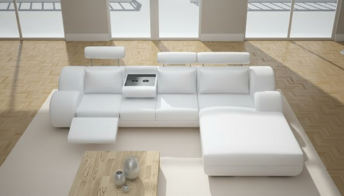 Projektant Ustawić Żywy krajobraz narożnik kanapa sofa Podkładka skórzana sofa z USB