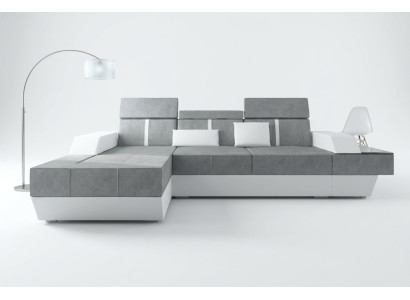 Sofa materiałowa Narożnikowa kanapa Włókienniczy Materiał Żywy krajobraz Podkładka Nowa sofa tekstylna + USB